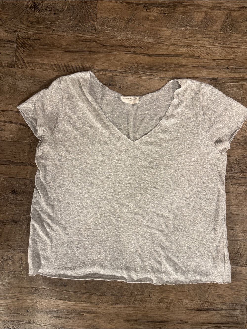 Urban Outfitters Project Social T - Gray Flutter Sleeve Relaxed Tee - Size S